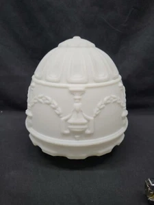 Antique Victorian Glass Lamp Shade White Bisque 7×6 # 6172 - Picture 1 of 22