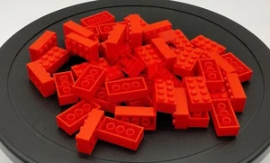 LEGO BRICKS RED 50 PCS BLOCKS BUILDING PIECES 2X4 LOT - Picture 1 of 2