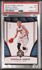 2016-17 Second Year Panini Limited Red Spotlight #40 Nikola Jokic /99 PSA 8 MVP