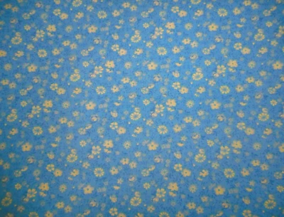 Tela Reproducción Años 30 Por Yarda Crema Floral Azul Hojas en Azul Acolchado Algodón Foto 1 de 2