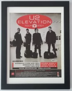 U2*Elevation*Tour*2001*ORIGINAL*POSTER*AD*QUALITY FRAMED*FAST WORLD SHIP - Imagen 1 de 5