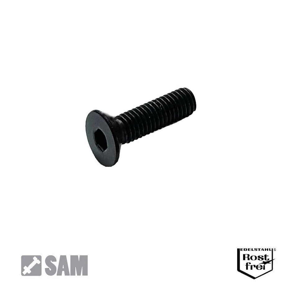 Senkkopfschrauben DIN 7991 Edelstahl A2 SCHWARZ M1,6 M2 M2,5 M3 M4 M5 M6 ISK - Bild 1 von 1