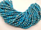 Blue Copper Turquoise Round, Natural Copper Turquoise 6Mm Beads 12"Inch Strand
