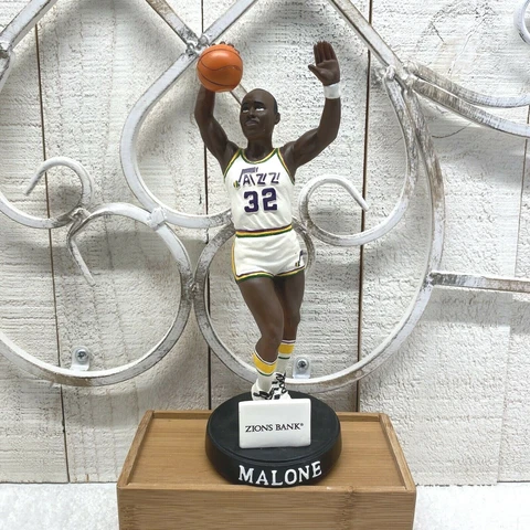 Karl Malone # 32 Figure World Sports NBA Utah Jazz 9" "Zions Bank" In Box Cover