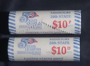 2003-P&D MISSOURI STATE QUARTER MINT ROLLS (80 COINS) LOT C28 - Picture 1 of 4