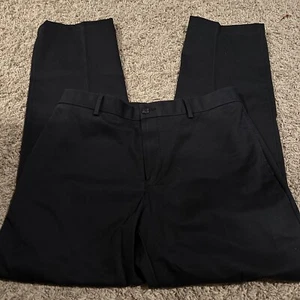 PAUL FREDERICK Black Non-Iron Dress Pants Men's 32 Tailored Fit Formal - Picture 1 of 5