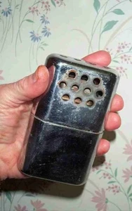 HAND WARMER Fuel Heater Aladdin Jon-E Vintage USA Big Size G.I. Chrome Camping - Picture 1 of 8