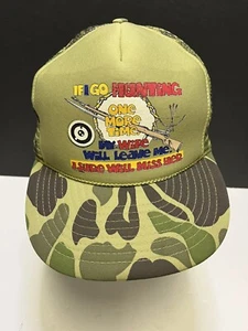 Vtg Funny Hunting Camo SnapBack Hat - Picture 1 of 4