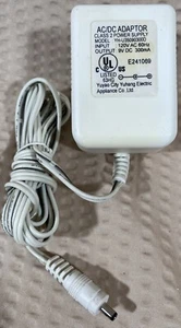 AC/DC Adapter Class 2 Power Supply Cord Model YH-U35090300D 9V 300mA White - Picture 1 of 4