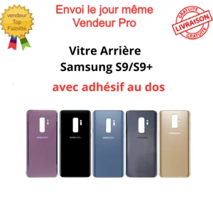 Vitre Arrière Samsung S9 S9 Plus S9+ Cache Batterie Face Logo Adhésif Neuf - Imagen 1 de 9