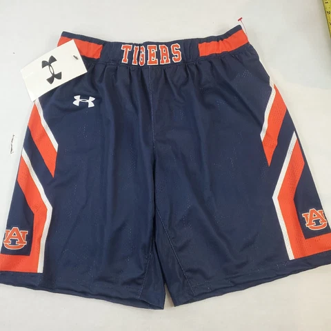Under Armour Shorts Men's L Large Auburn Tigers Reflexx Basketball Game Uniform Cover