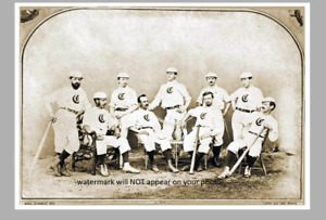 1868 Cincinnati Red Stockings Team PHOTO First Professional Baseball Club Team