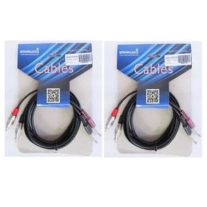 2Pack Mono Male Cable to 2-RCA Male Audio Cables 8ft Auxiliary Stereo Y Splitte - Picture 1 of 13