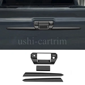 Cubierta de moldura de manija de puerta trasera de fibra de carbono para Toyota Tacoma SR 2024 2025 - Imagen 1 de 9