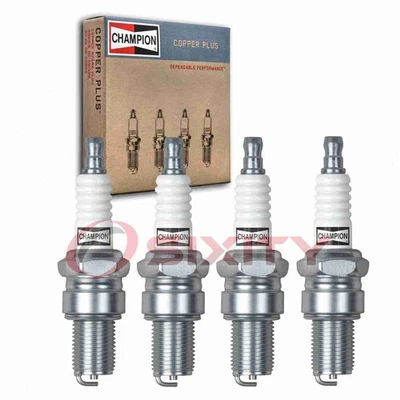 4 pc Champion Copper Plus Spark Plugs for 1967 Lancia Fulvia 1.2L V4 yp - Image 1 of 4