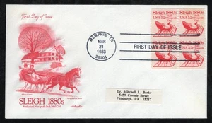 #1900 5.2c Sleigh, Artmaster FDC **ANY 5=FREE SHIPPING** - Picture 1 of 1