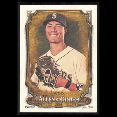 Bryan Woo Rookie #78 2024 Topps Allen - Ginter Seattle Mariners Baseball Card NM - Image 1 of 3