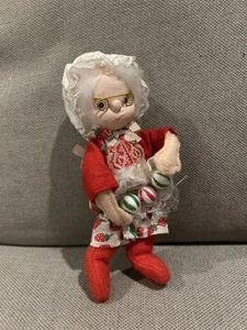 Vintage 1960s / 1970’s Mrs. Claus Doll 7” Christmas - Picture 1 of 8
