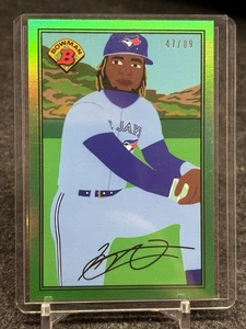 Vladimir Guerrero Jr 2021 Topps X 1989 Bowman by Keith Shore Green Refractor /89 - Bild 1 von 2