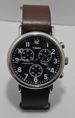 Reloj Timex Weekender Cronógrafo Hombre 40mm Azul INDIGLO TW2R63200 Batería Nueva Foto 1 de 4