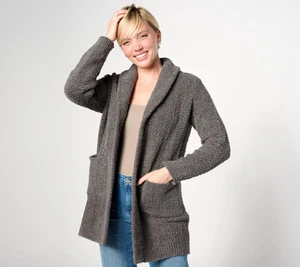 Barefoot Dreams CozyChic Chenille Cardigan Sweater Anchor M New - Picture 1 of 1