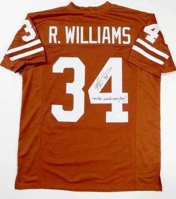 Ricky Williams Autographed Orange College Style Jersey w/SWED- JSA W Auth *Black - Image 1 of 4