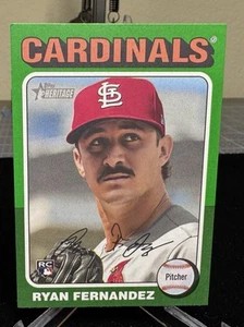 2024 Topps Heritage High Number Ryan Fernandez #702 Green Border RC Cardinals - Foto 1 di 2
