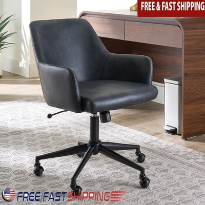 Silla de Oficina Greyson Imitación Cuero Altura Ajustable Giratoria Rueda Hogar Oficina EE. UU. Foto 1 de 4