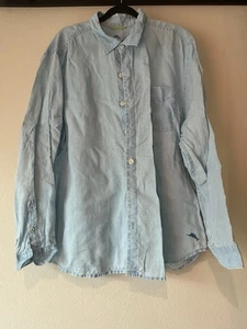 Tommy Bahama Shirt — Mens XL —Long Sleeve Button Front Denim Light Blue - Picture 1 of 7