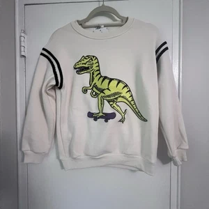 Lola + The Boys Dinosaur on a Skateboard Sweater - NWT - Size 12 - Picture 1 of 11
