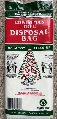 Holiday Christmas Tree Removal Storage Disposal Bag Skirt 8 Foot Trees 144" Wide - Image 1 of 4
