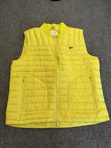 Chaleco Lacoste Para Hombres 3XL Amarillo Acolchado Puffer Cremallera Frontal Ligero Golf - Imagen 1 de 15