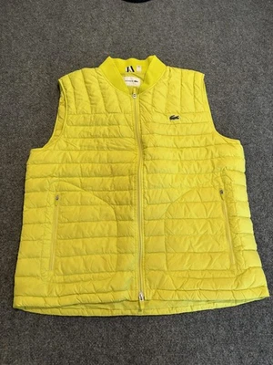Chaleco Lacoste Para Hombres 3XL Amarillo Acolchado Puffer Cremallera Frontal Ligero Golf Foto 1 de 4