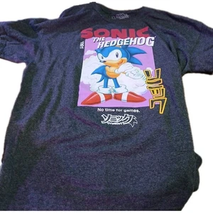 SEGA SONIC THE HEDGEHOG 1991 NO MORE GAMES GRAPHIC T SHIRT UNISEX CJARCOAL XL - Picture 1 of 3