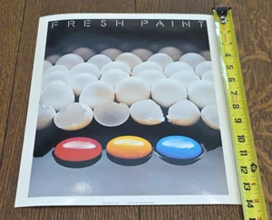 Vintage Julius Friedman Fresh Paint Eggs Abstract Modern Art Poster Print 11x14 - Picture 1 of 6