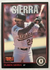 1993 Leaf Triple Play Ruben Sierra Baseball Card #60 Athletics OF VG O/C