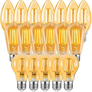 E27 LED Glühbirne 4W Vintage Edison Filament Retro Leuchtmittel Bulbs Warmweiss - Bild 1 von 14