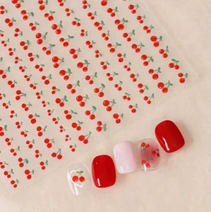 Nail Stickers Red Cherry Summer Fruit Cherries Nail Stickers Art Summer Nails - Picture 1 of 4