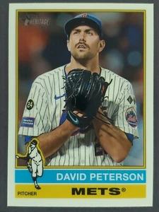 DAVID PETERSON Chrome Parallel 2025 Topps Heritage #57 Newy York Mets - Picture 1 of 3