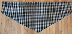 Waverly Marquette Foderato Ascot Valance 52x22" Nero Marrone Check Misto Cotone Nuovo - Foto 1 di 3