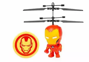 Marvel Iron Man Licenciado 3.5" Infrarrojo Figura Voladora OVNI Cabeza Grande Heli - Imagen 1 de 1