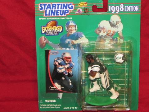 Curtis Martin Starting Lineup 1998 NFL Extended Series Figure Mint from Case Cover