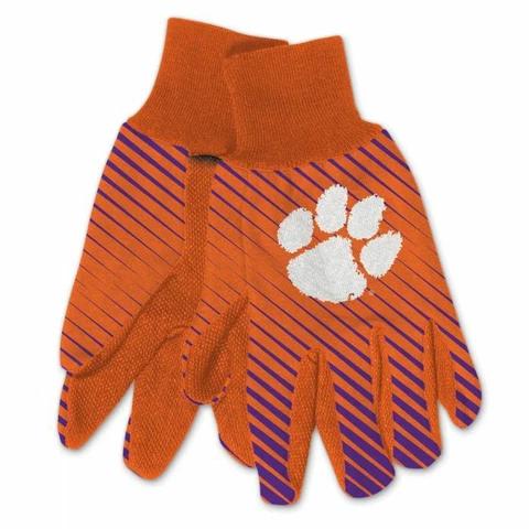 CLEMSON UNIVERSITY  ADULT TWO TONE SPORT UTILITY GLOVES NEW LICENSED Cover