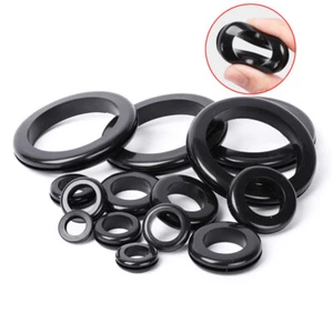 Wiring Grommets Rubber Gromets Open Grommet Blind Bung ID 3mm-22mm Double Sided - Picture 1 of 6