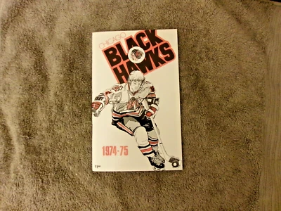 1974-75 CHICAGO BLACKHAWKS MEDIA GUIDE YEARBOOK STAN MIKITA 1975 TONY ESPOSITO - Image 1 of 4