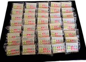 Wholesale Lot 40 Cards Retro Neon Stud Earrings Vintage 80s 90s Costume Jewelry - Picture 1 of 23