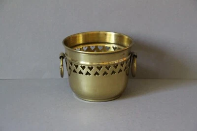 zauberhafter Blumentopf Übertopf Messing zierdurchbrochene Wandung 11 cm 052426 - Bild 1 von 2