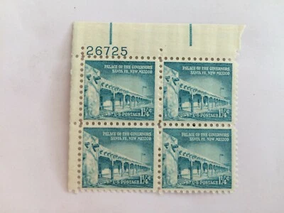 US 1960 USA Scott# 1031A  Santa Fe New Mexico Palace of Governors Block 4 MNH - Image 1 of 2
