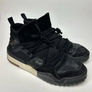 Adidas AW BBall Sneakers Shoes Alexander Wang Black Boost Hight Top Sz 10.5 - Picture 1 of 10