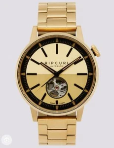 Rip Curl DRAKE AUTOMATIC SS GOLD SURF WATCH New - 007MTI Gold - Picture 1 of 6